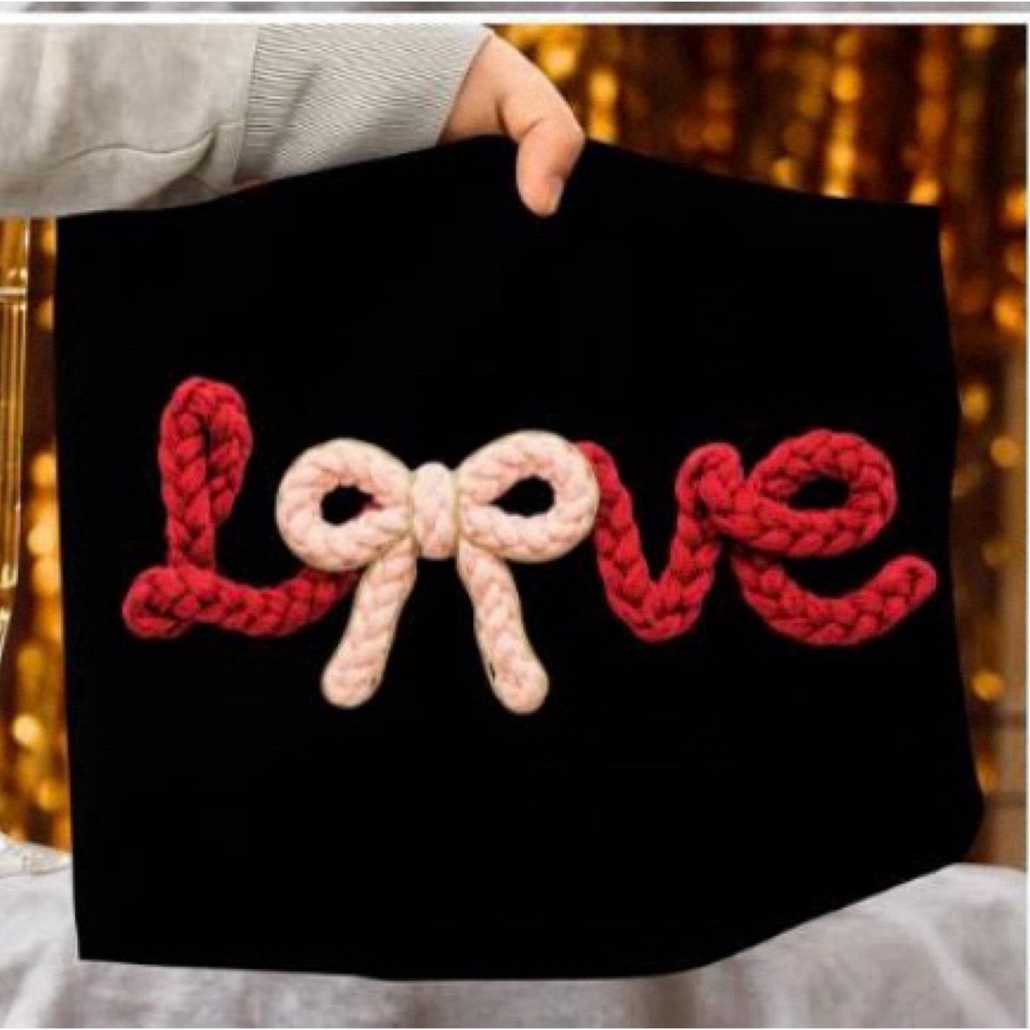Love with O Bow | Faux Yarn | Ready to Press DTF Transfer