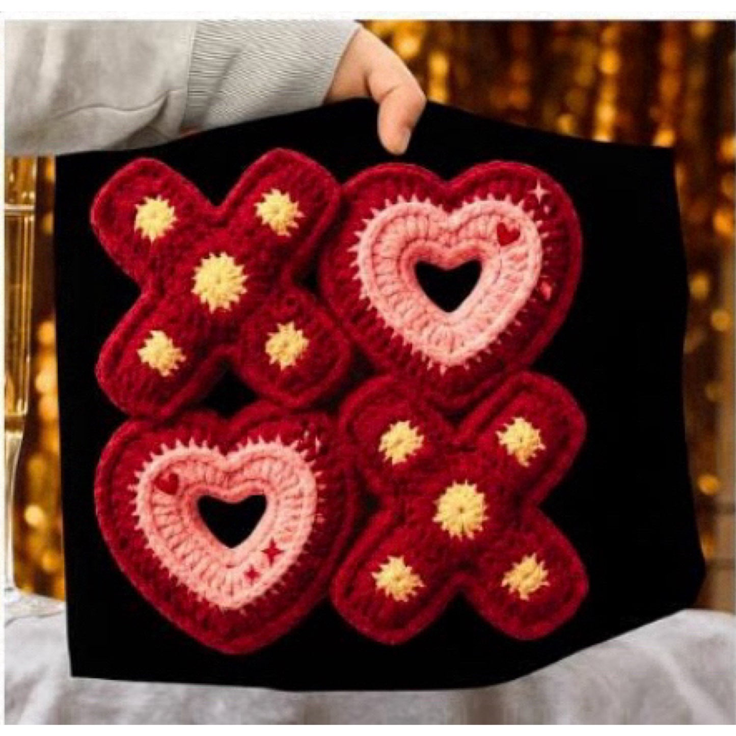 XOXO Stacked With Heart Os | Faux Yarn | Ready to Press DTF Transfer