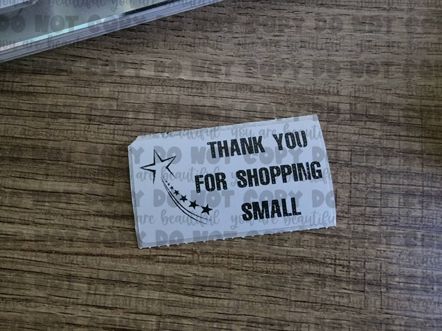 Thank You For Shopping Small PNG | Thermal Printer Sticker Digital Download | Patriotic Fourth Of July Digital