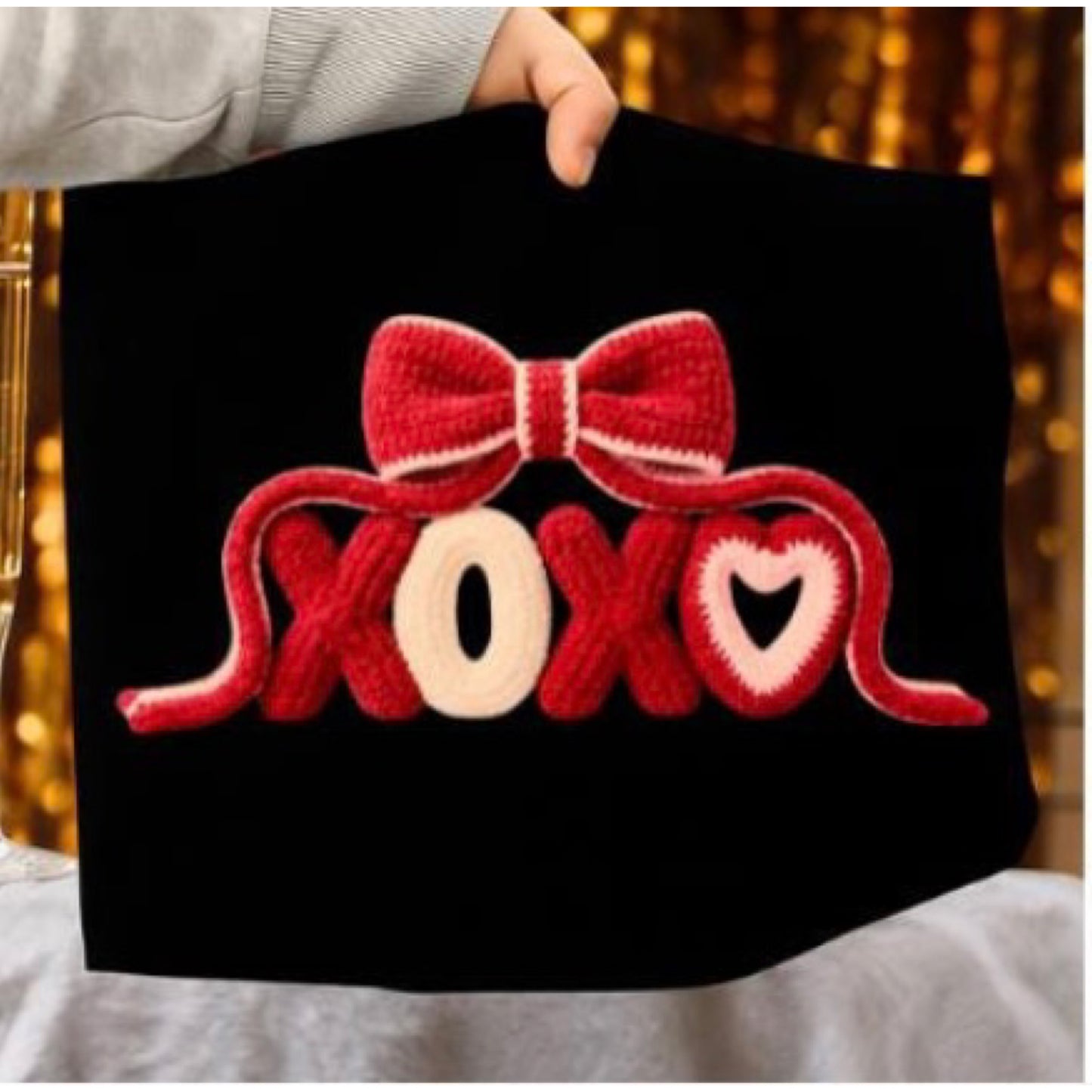 Bow XOXO | Faux Yarn | Ready to Press DTF Transfer