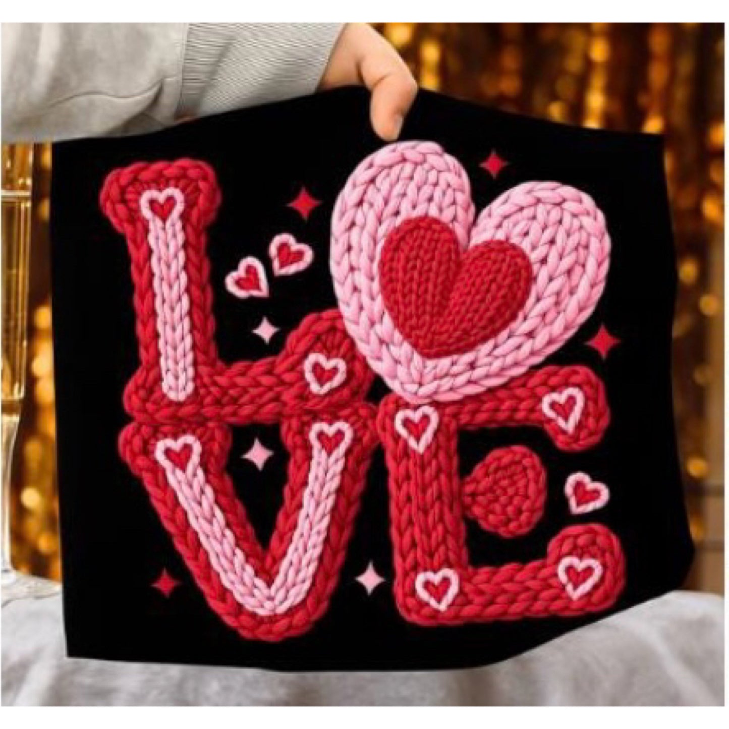 Love Stacked | Faux Yarn | Ready to Press DTF Transfer