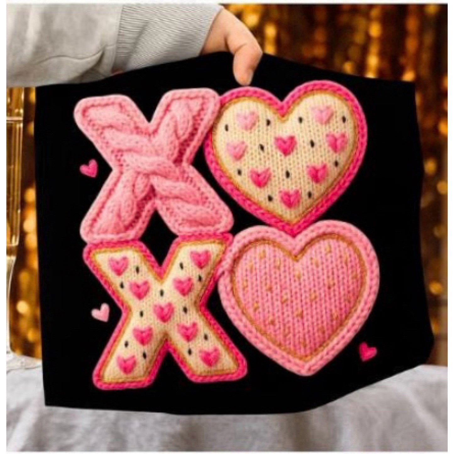 XOXO Stacked | Faux Yarn | Ready to Press DTF Transfer
